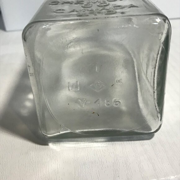 Vtg Dodge Chemical Co Embalming Glass Bottle Clear Embossed Measurements Canada - Picture 11 of 16